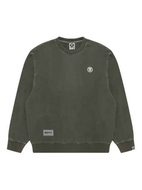 AAPE BY *A BATHING APE® logo-patch crew-neck sweatshirt Green ASWC350XXP