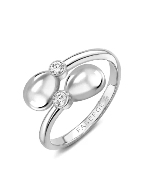 Fabergé 18K white gold Crossover diamond ring Silver 1120RG2241