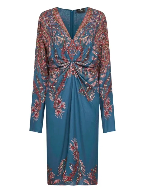 ETRO print dress Blue WRHA027199SP4G4X0883