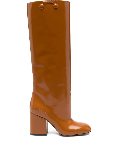 Marni knee-high patent boots Brown STMS014209P7403