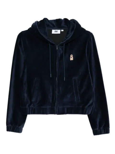 CHOCOOLATE logo-patch hoodie Blue B1XSWW00595X