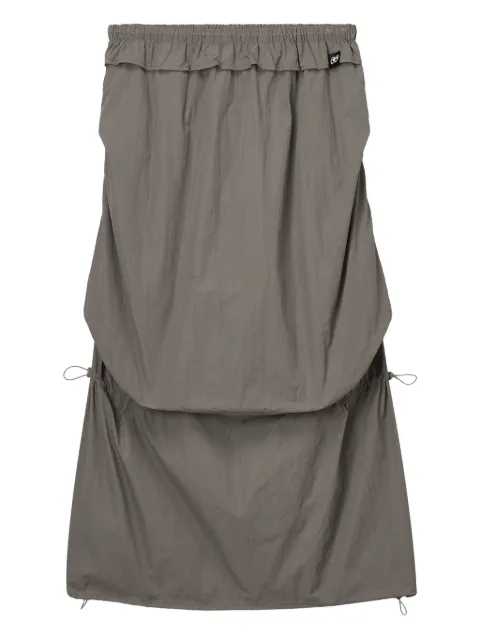 Mini Cream drawstring midi skirt Grey 5US128A