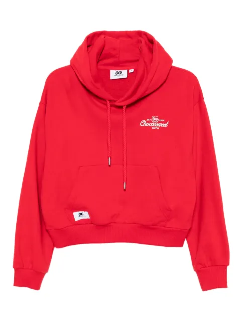 CHOCOOLATE logo-embroidered hoodie Red B1XSWW00540X