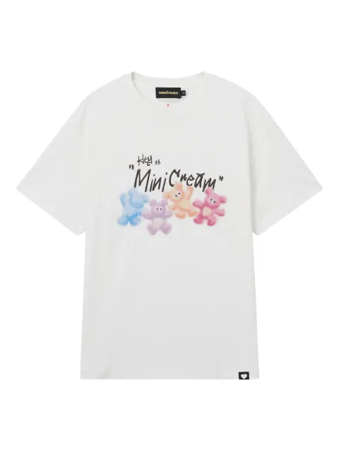 Mini Cream cotton T-shirt White 5US638A