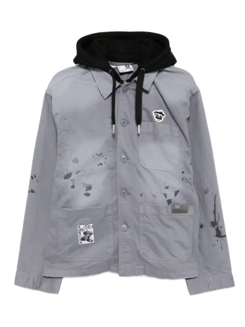 AAPE BY *A BATHING APE® logo-patch jacket Grey AAPLJM7752XXPGYX