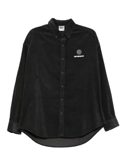 AAPE BY *A BATHING APE® logo appliqué shirt Grey AST8542XXP