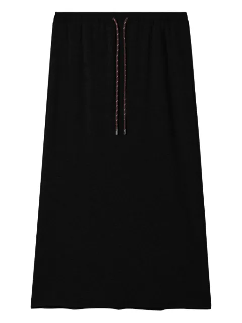 tout a coup drawstring midi skirt Black S609AF5