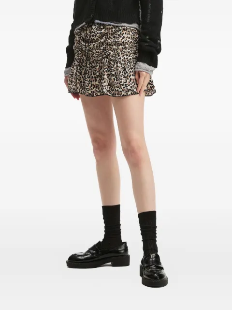 b+ab leopard-print ruffled skirt Neutrals 5F639AS