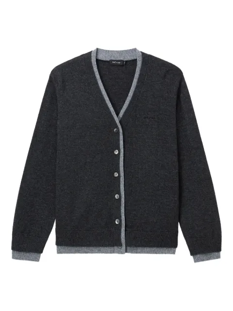 tout a coup embroidered-logo cardigan Grey S305AF5