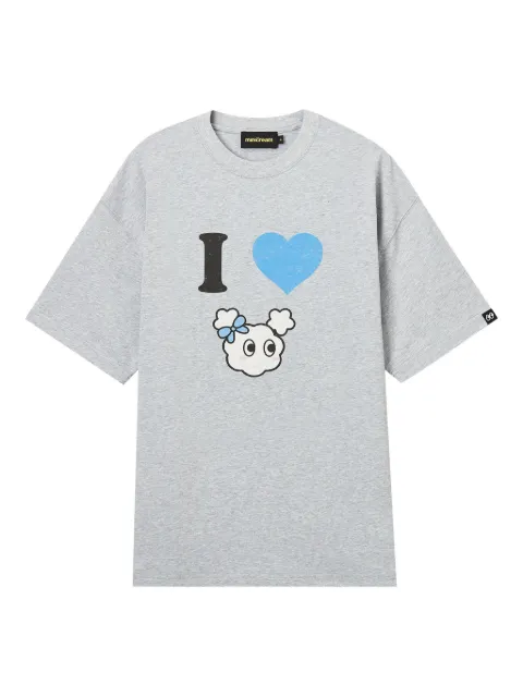 Mini Cream graphic-print cotton T-shirt Grey 5US639B