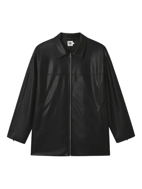 b+ab zip-front panelled jacket Black 5F115AS