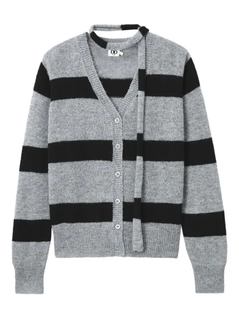 b+ab striped cardigan Grey 5F307AS