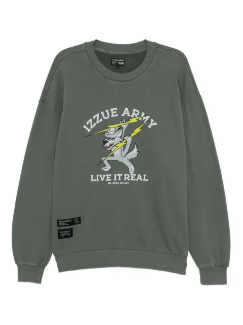 izzue graphic-print sweatshirt Green IZXSWM00348X