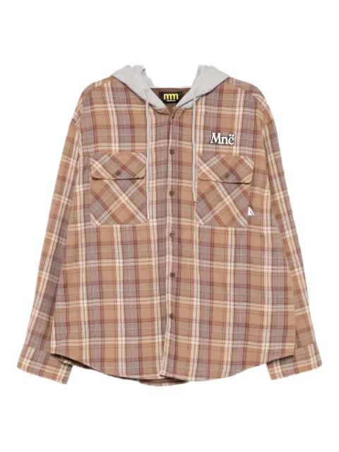 Mini Cream logo-embroidered hood jacket Brown 5FM116A