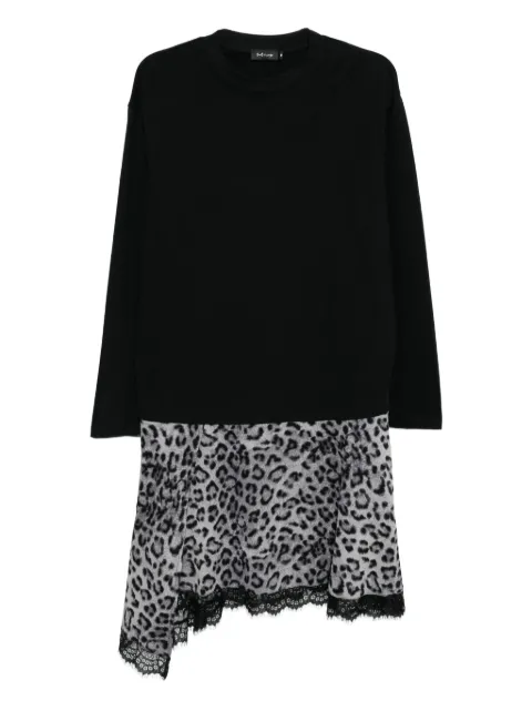 tout a coup patchwork dress Black S607BF5