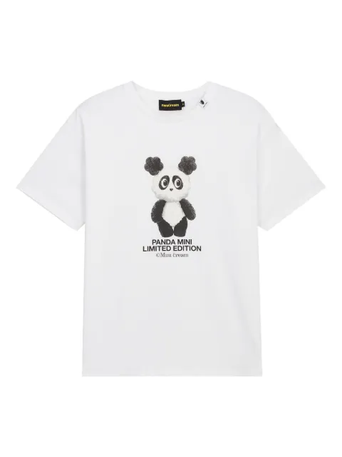 Mini Cream Panda Mini graphic-print T-shirt White 5UM659A