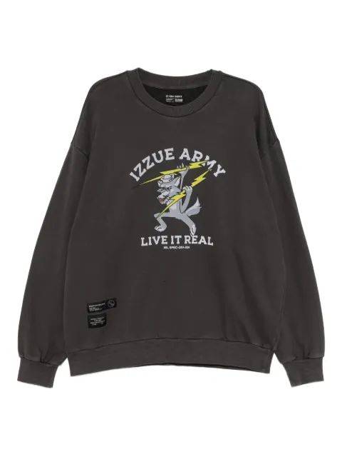 izzue graphic-print sweatshirt Grey IZXSWM00348XPBKX