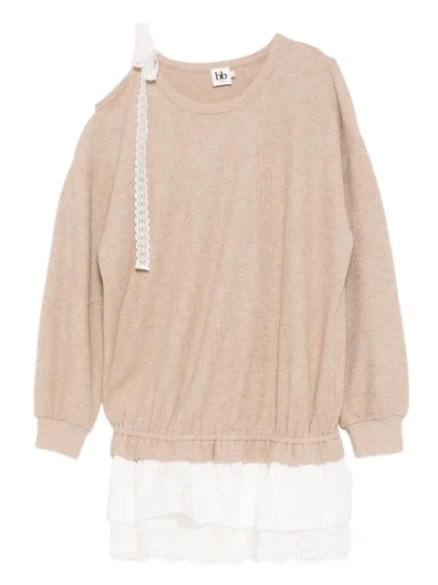 b+ab long-sleeved knitted dress Neutrals 5F612AS