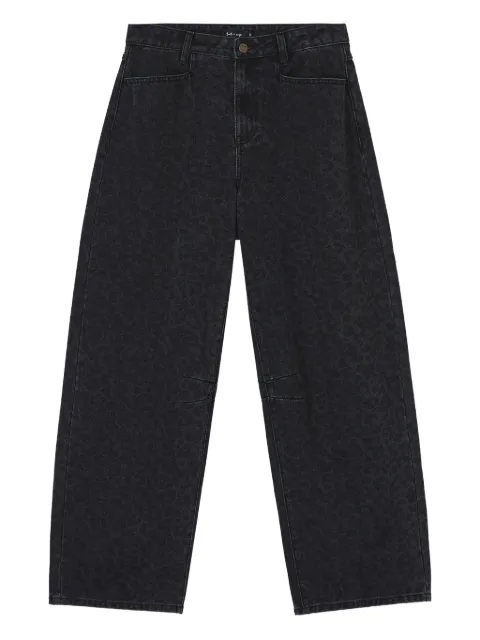 tout a coup leopard-print jeans Grey S109BF5