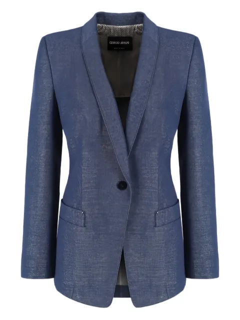 Giorgio Armani single-breasted denim blazer Blue GW000241TE11142