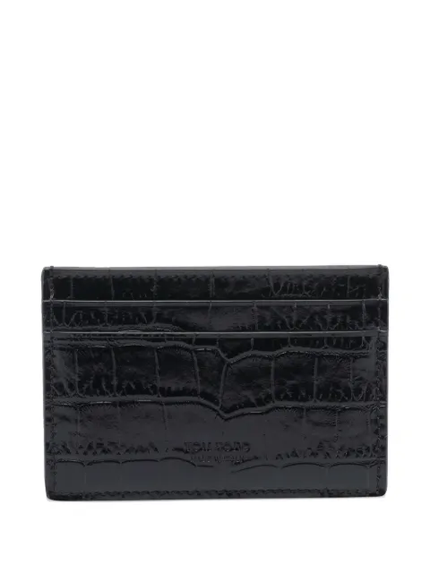 TOM FORD crocodile-effect card holder Black Y0413LCL439G1N001