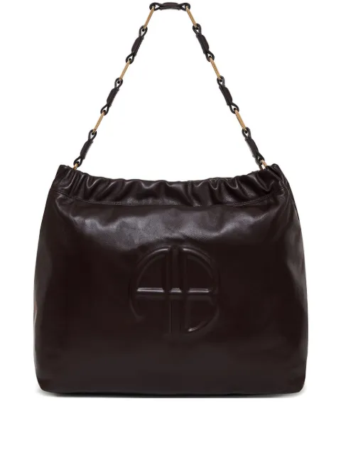 ANINE BING Kate logo-embossed shoulder bag Red A133215