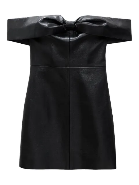 ANINE BING bow-detailing strapless mini dress Black A0211267