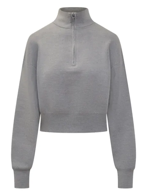 Victoria Beckham half-zip sweater Grey 1425KJU006610B