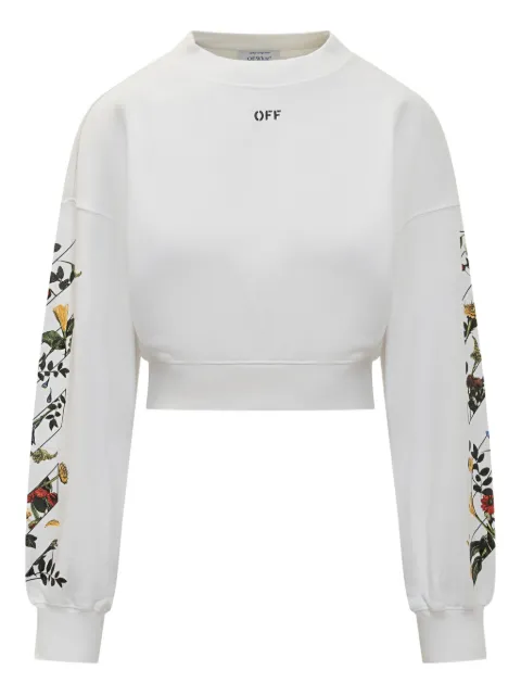 Off-White floral-print crew-neck sweatshirt White OWBA079F25FLE0010110