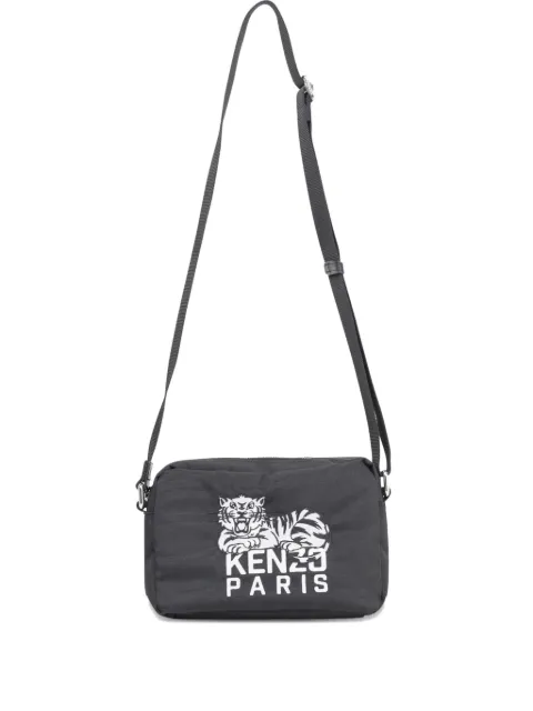 Kenzo tiger-embroidered messenger bag Black FF65SA618F29
