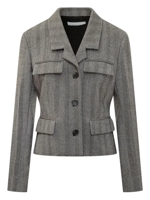 Ferragamo herringbone multi-pocket jacket Black 788119