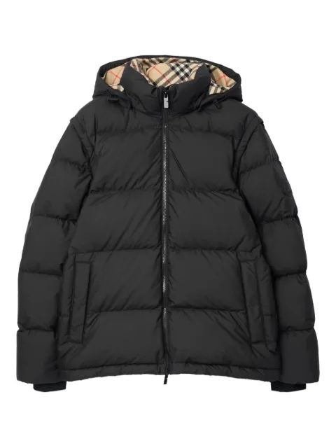 Burberry detachable-sleeve puffer jacket Black 8112660