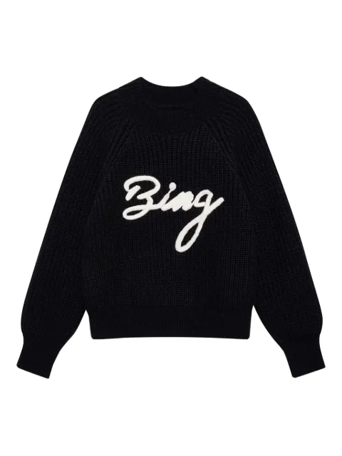 ANINE BING logo-embroidered sweater Black A0911461