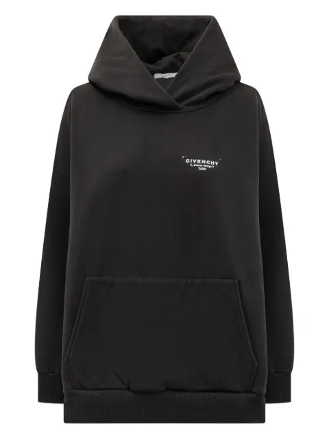 Givenchy logo-print hoodie Black BWJ04TP75N