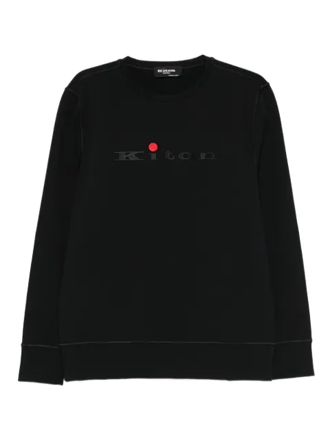 Kiton logo-detailing sweatshirt Black UMK075103001
