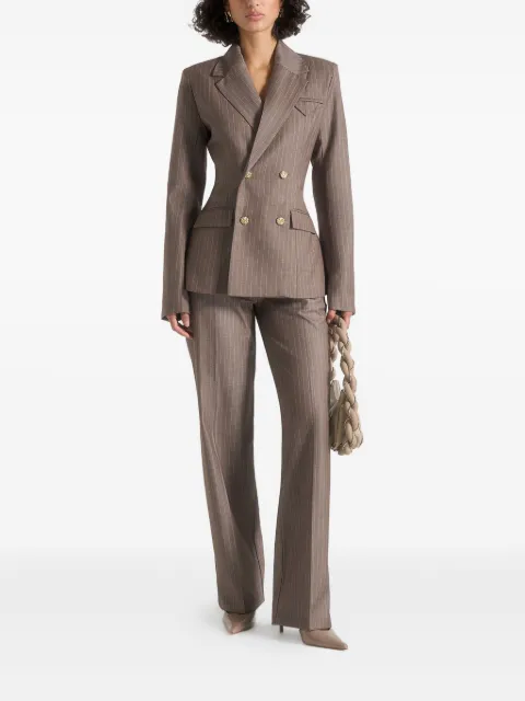 Manière De Voir Maia double breasted blazer Brown WMN4277