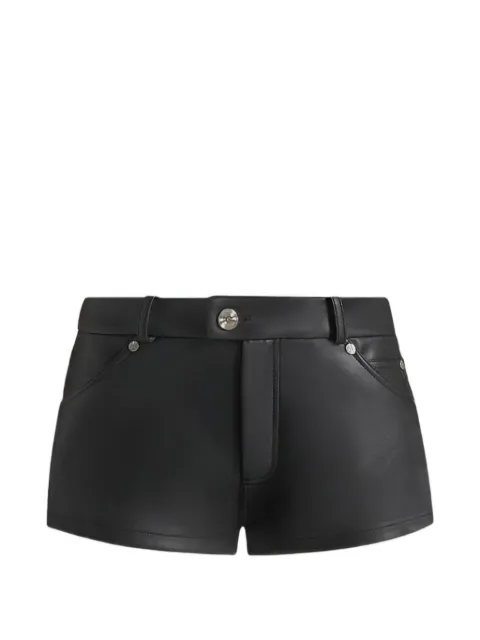 Manière De Voir Samia leather mini shorts Black WMN4347