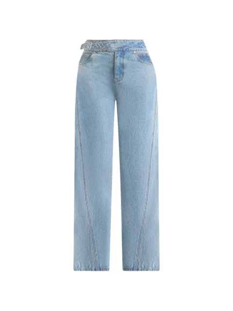 Manière De Voir Loane twist leg boyfriend jeans with waist adjuster Blue WMN4467