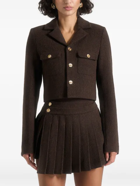 Manière De Voir Daphina tailored wool jacket Brown WMN4267