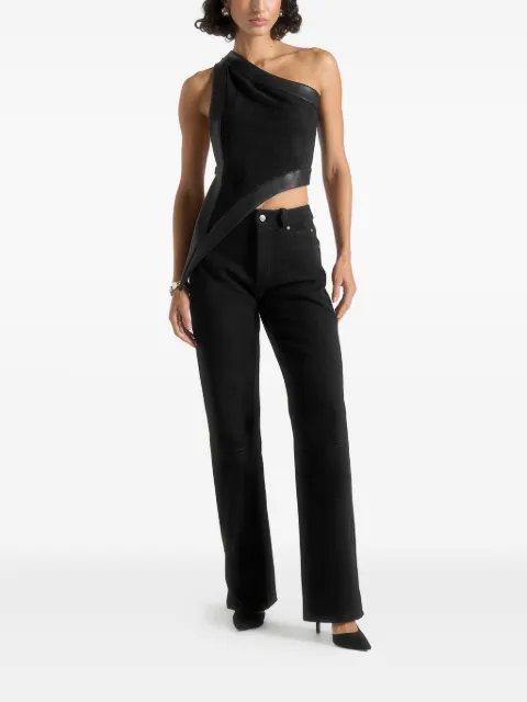 Manière De Voir Kalie suede-effect pants Black WMN4263