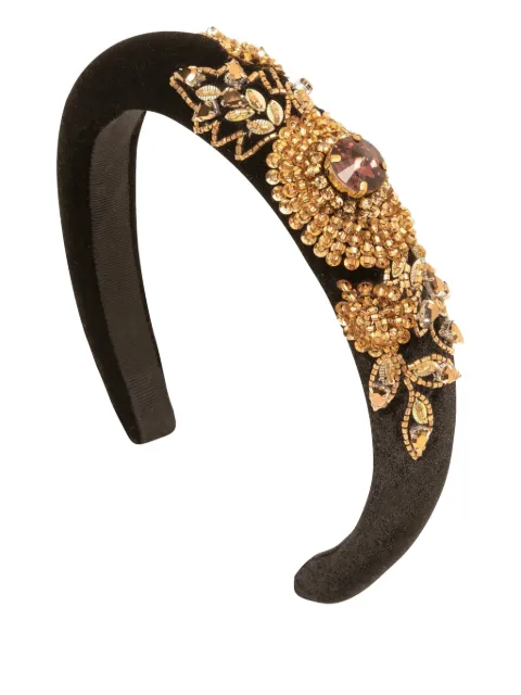 Jennifer Behr Stefanya beaded headband Gold 30BB24GOLDEN