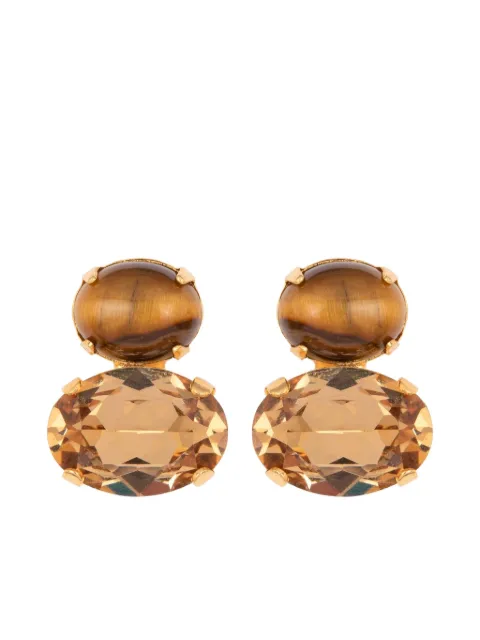 Jennifer Behr Yvette earrings Brown 118RA6TIGERSEYE