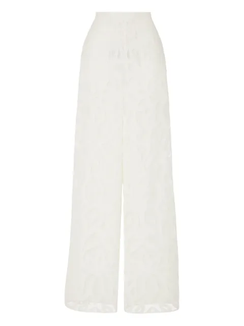 Temperley London floral trousers White 25AWLOU54893