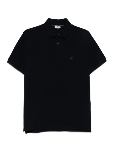ETRO logo-embroidered polo shirt Blue MRMD0006AJ264