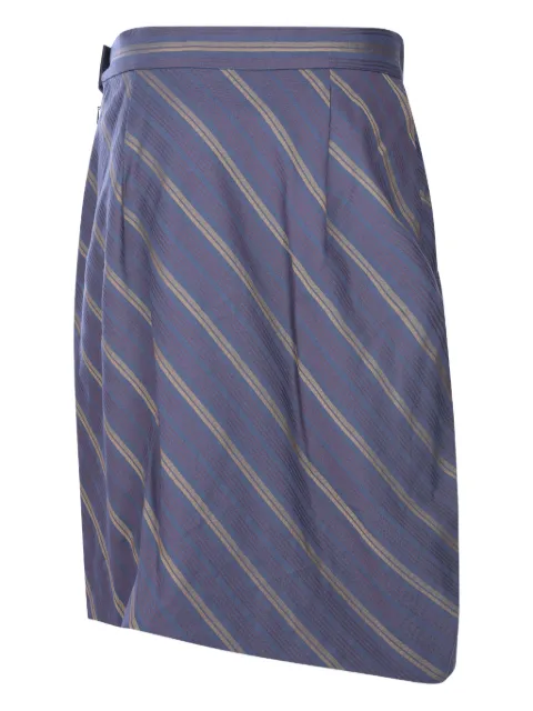 Vivienne Westwood striped gathered midi skirt Purple 1K010025W003P