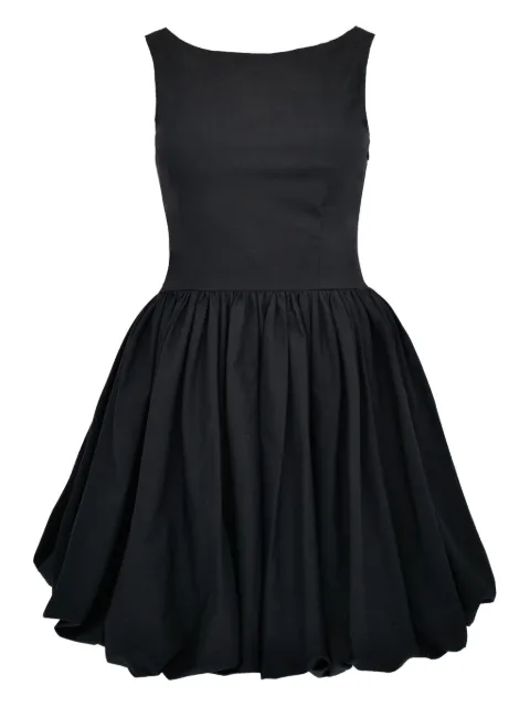AZEEZA Ananya balloon mini dress Black ANANYAMINIPOPLINBLACK
