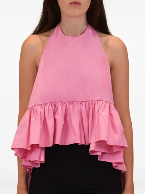 AZEEZA Winston ruffled top Pink WINSTONTOPPOPLINBUBBLEGUM