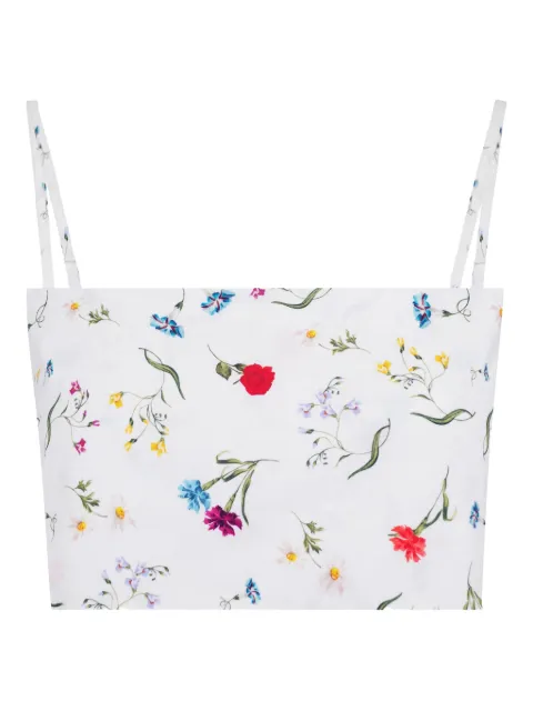 AZEEZA Walton floral-patterm top White WALTONTOPPOPLINMULTIFLORAL