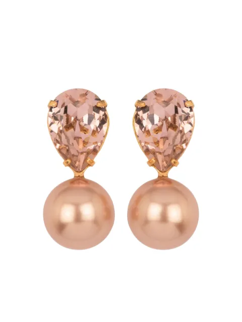 Jennifer Behr Cimone teardrop pearl earrings Pink 76RA57ROSE