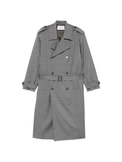 The Frankie Shop double-breasted trench coat Grey TRFS21106107